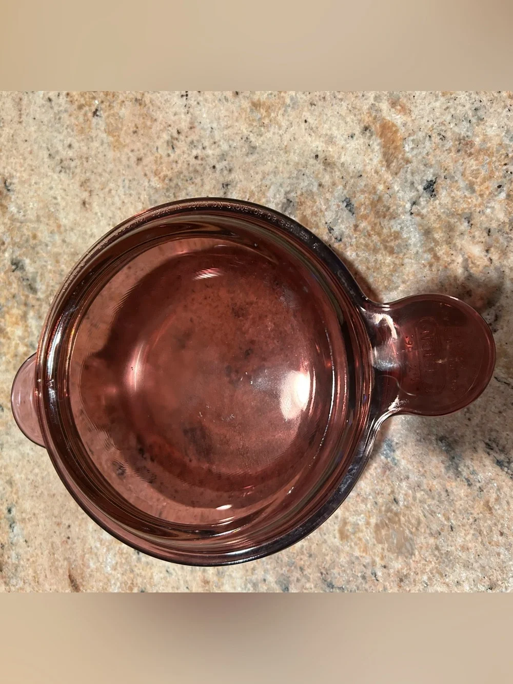 Visions #V-240-B 24oz Amethyst Cranberry Glass Covered Casserole Grab It style.